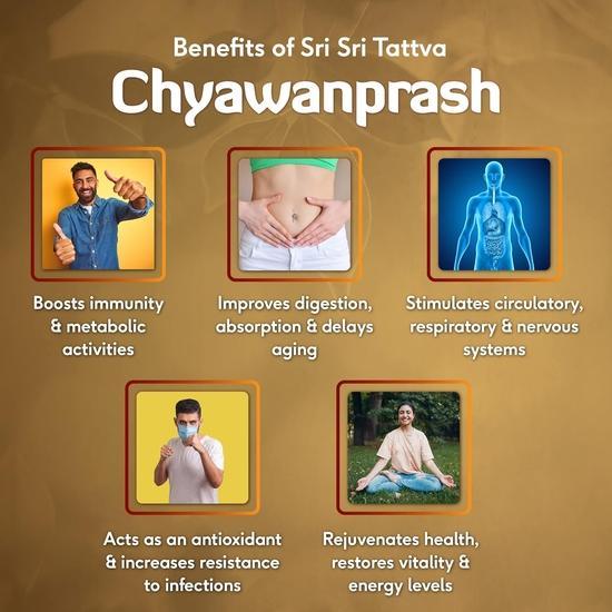 Sri Sri TATTVA shuddhta ka naam Chyawanprash - Herbal Immunity Booster With 40+ Ayurvedic Ingredients For Better Strength And Stamina - 250G