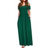 2025 New Plus Size Women's Round Neck Casual Short Sleeve Dress - European and American Style