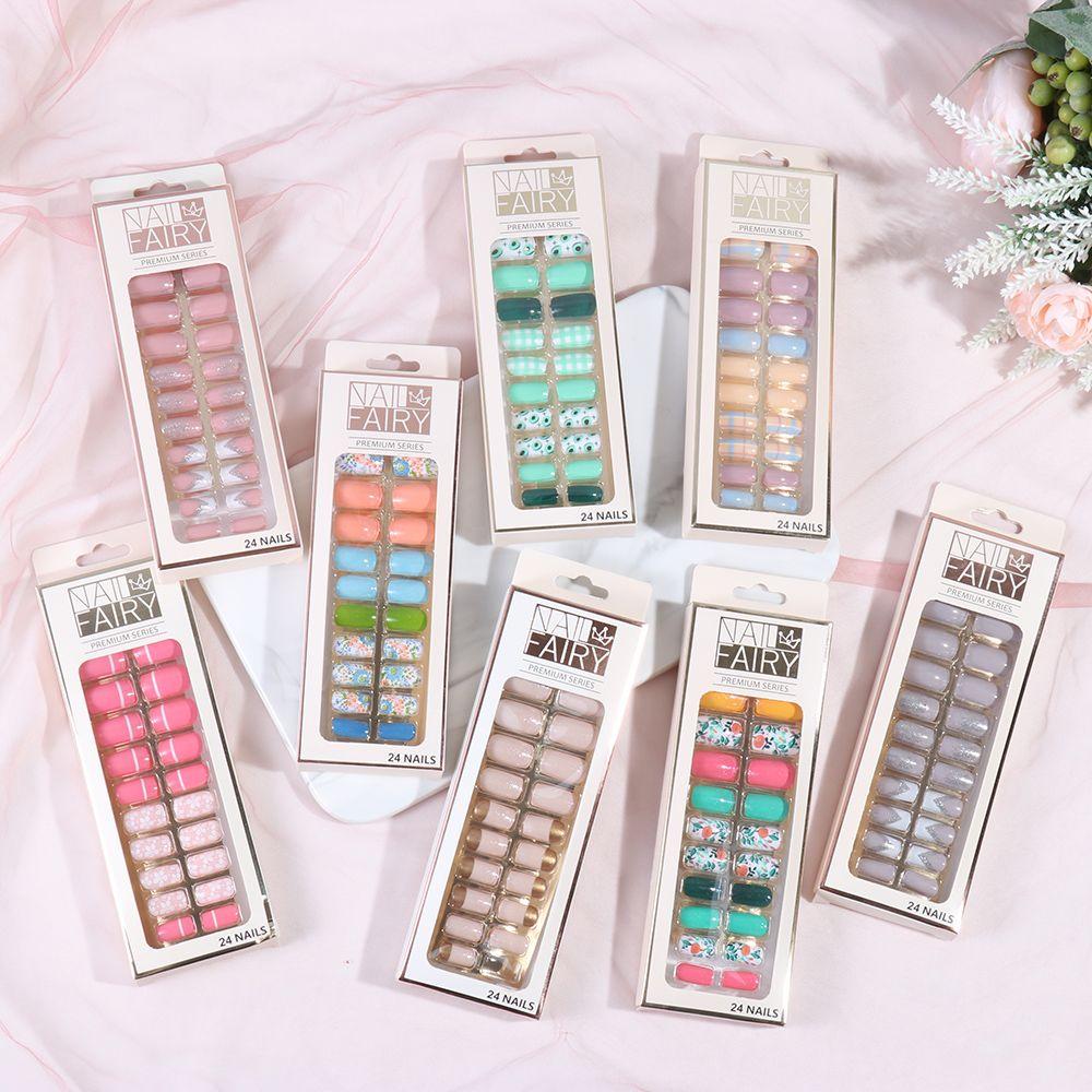 

DIY самоклеящиеся наклейки акриловые полное покрытие длинные накладные ногти маникюр накладные ногти наращивание