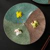 Fashionable Creative Circular Dining Plates Retro Chinese Style Ceramic Plate Exquisite Dishes Desserts Tableware for Restaurant