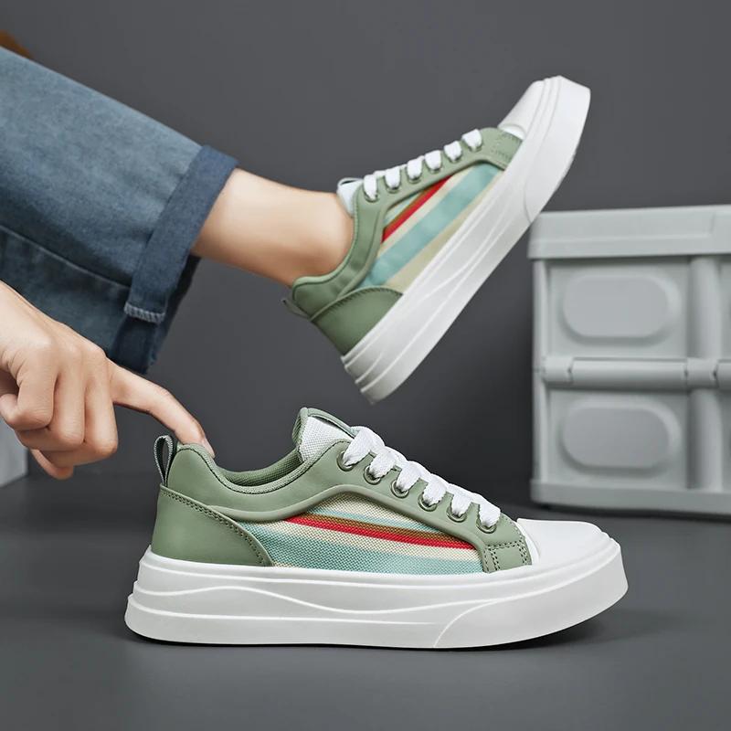 Fashion White Mens Sports Shoes Men Skateboarding Shoe Outdoor Running Sneakers Platform Casual Shoes Breathable Light Walking Shoes