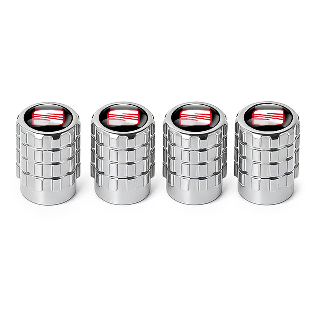 wzbn2 Car Emblem Wheel Tire Valve Caps Tyre Air Stem Cover Accessories For SEAT Ibiza Leon e-Racer Formentor Cupra Ateca FR Arona Exeo