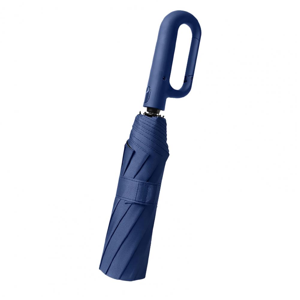 UV Rain Protection Automatic Folding Umbrella Carabiner Handle Windproof 10 Rib Portable Travel Compact Outdoor Gear