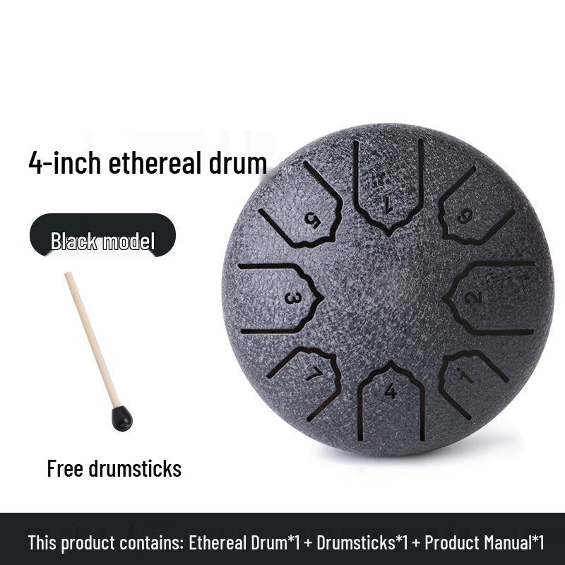 Ethereal Children's Mini Steel Tongue Drum - 3-inch & 4-inch, 8 Tones, Beginner Friendly