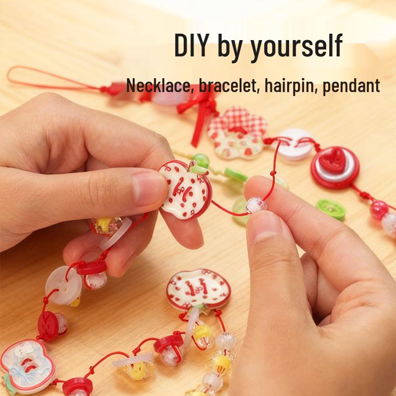 Creative Beaded Jewelry DIY Kit for Kids: Bracelets, Necklaces, Hair Clips & Pendants