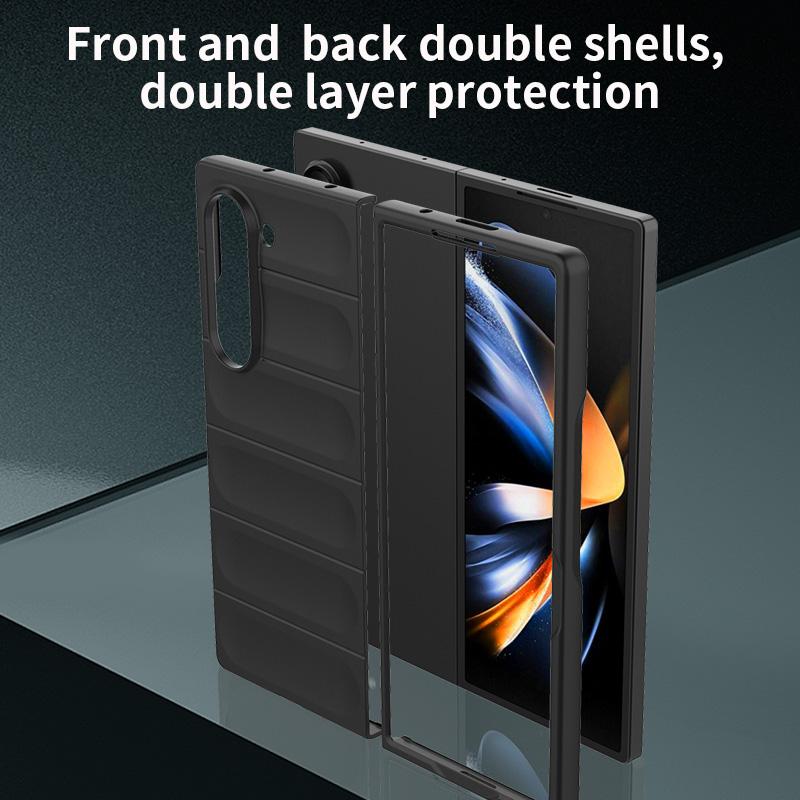 For Samsung Galaxy Z Fold 6 5 4 3 Fold6 Fold5 W22 W23 W24 5G Frosted Anti-fingerprint Super Anti-drop Lens All-inclusive Case Cover Protection Shell
