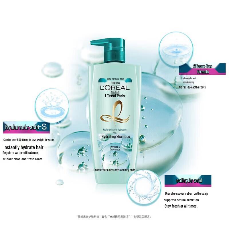 L'Oréal Hyaluronic Acid Hydrating Frizz-Smoothing Shampoo 200ml