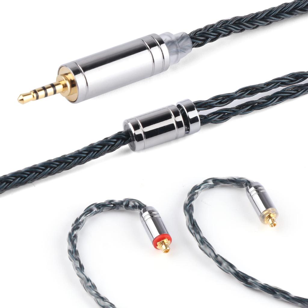 New TRIPOWIN Zonie 16 Core Silver Plated Cable SPCHIFI Earphone Upgrade Cable [2022 Version] & (2.5mm-MMCX, Moss)