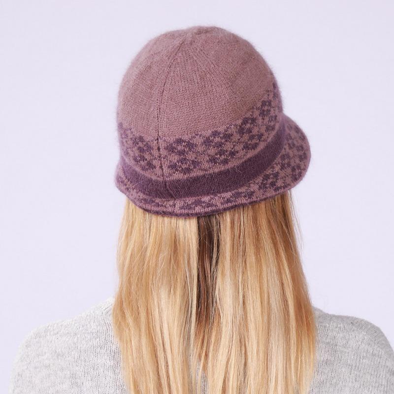 Autumn Winter Hats Women's Knitted Hat Mixed Color Fashion Thick Warm Hat All-match Bucket Hat