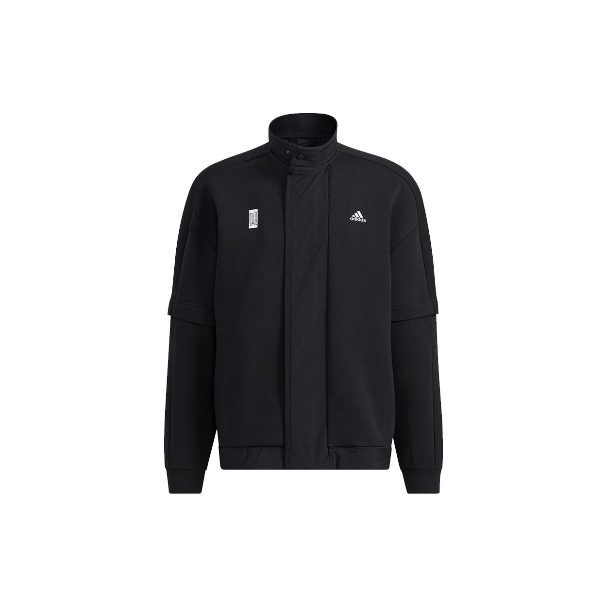 adidas Wj Kn Mid Casual Sports Breathable Jacket Black Men s H39318 S