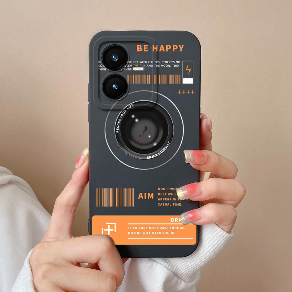 Case For Vivo Y22 Y22S Cover Camera Lens Protector For Vivo Y 22 Soft Liquid Silicone Cartoon Phone Back Covers For Women Man