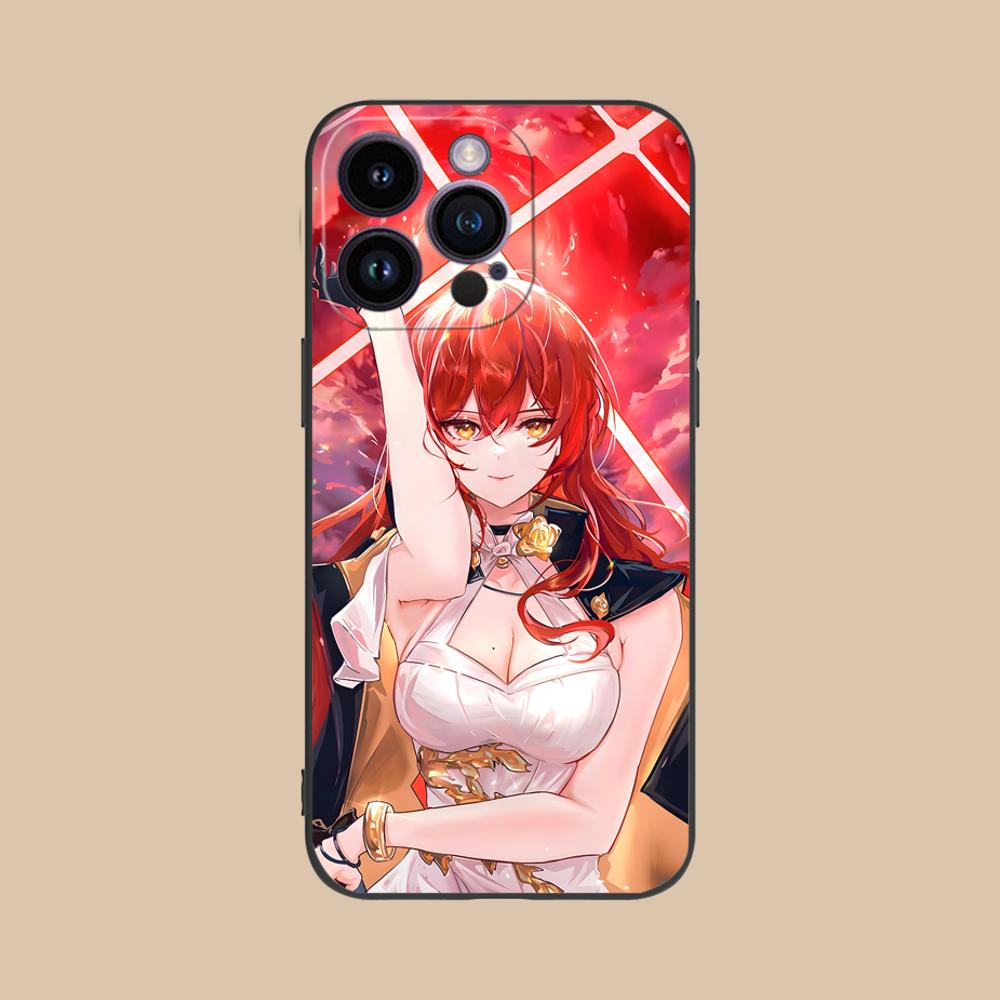 HSR Himeko Matte TPU Mobile Phone Case for iPhone 17 16 15 14 13 12 11 X XR XS 8 7 Air Pro Max Plus Mini Colorful Cover