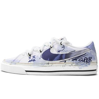 Court Legacy Graffiti Notebooks Coverage Abrasion Resistant Coverage Abrasion Resistant Low Top Skateboard Shoes DH3162-100(Team1094-)