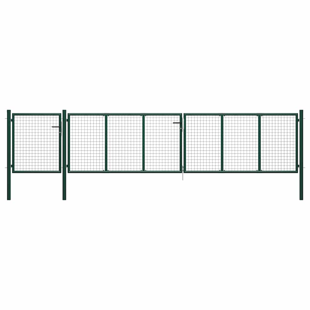 Steel Garden Gate 500 X 75 Cm Green