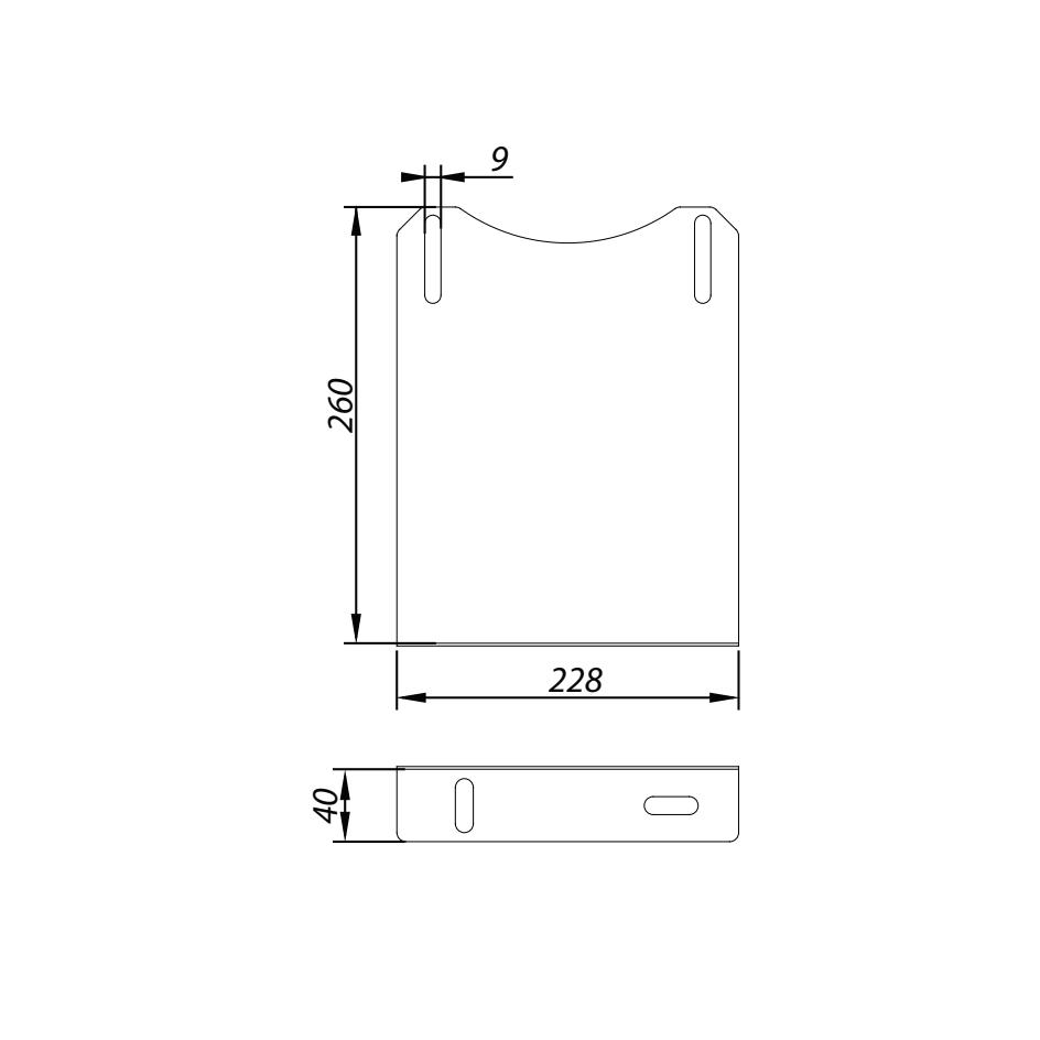 ADAM DW nástěnný držák prodloužení fi 200, nastavení 260-300mm