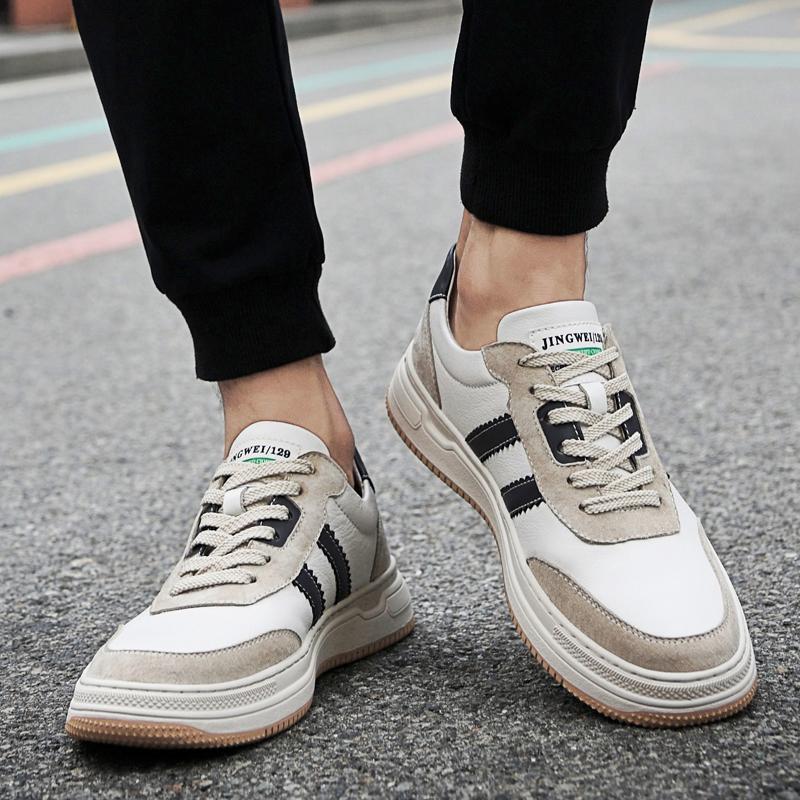 New Men's Casual Shoes Genuine Leather Sneakers Fashion Designer Handmade Men Shoes Soft Sport Designer Shoes