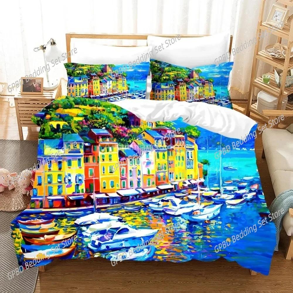 Oil Painting Van Gogh Star Sky Bedding Set Bedroom Soft Modern Bedspreads Comefortable Duvet Cover Quilt Cover And Pillowcase