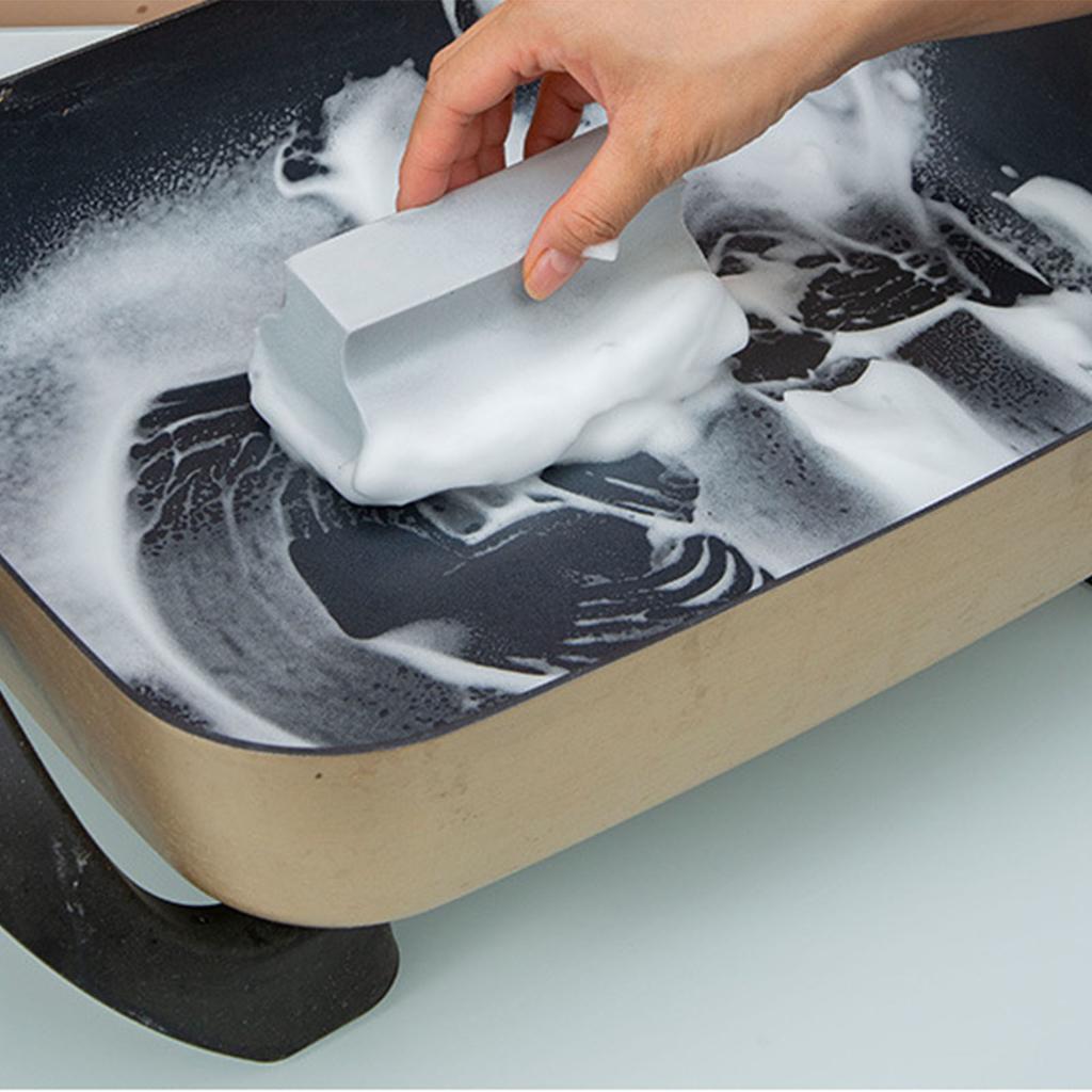 Scrub Sponge with Handle Grey Cleaning Sponge Soft Water Absorb Versatile Dishwash Sponge for Kitchen Car Home