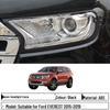 Ford Ranger/Everest 2015 Headlight Frame Cover: Black Decorative Strip & Protection