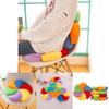 Colorful Windmill Seat Cushion With Soft Plush Cover For Office And Home Comfort