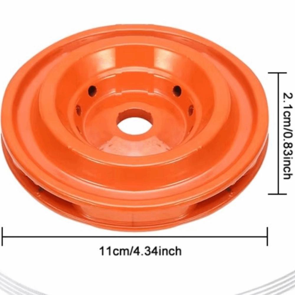 Tête de débroussailleuse orange Pièces légères pour débroussailleuse électrique Strimmer Aluminium Résistant à l'usure Accessoire de tondeuse à gazon