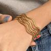 JYL Bracelet Bangle Wave Pattern Stylish Look Enhances Vitality & Positive Connections