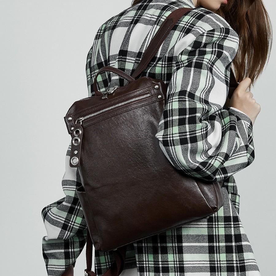 Large Capacity Cowhide Backpack Fashion Travel Backpack Leather Women's Bag