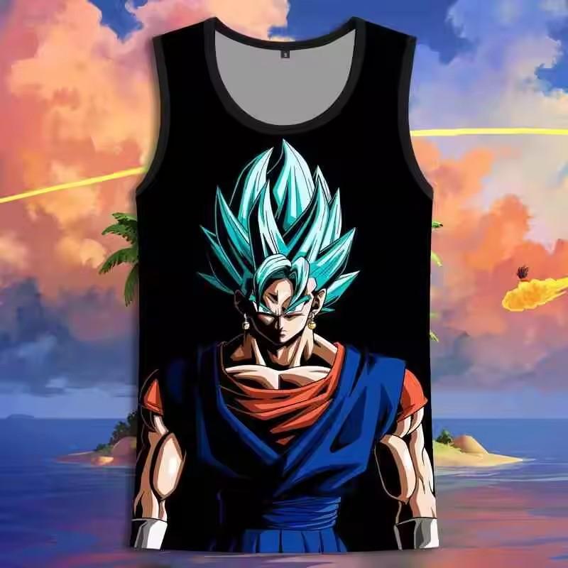 

Японское Аниме Майка Супер Сайя Dragon Ball Мужская Y2k Гоку Без рукавов Детская Мужская 6XL Оверсайз Мода Уличная Одежда Футболка S