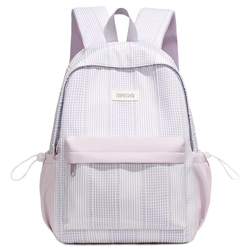 Gestreifter Schülerrucksack Damen Leichter Rucksack mit großem Fassungsvermögen