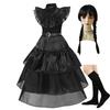 Costume da Cosplay di Halloween per Bambina Abiti Gotici Neri Costume per Bambini Carnevale Travestimento