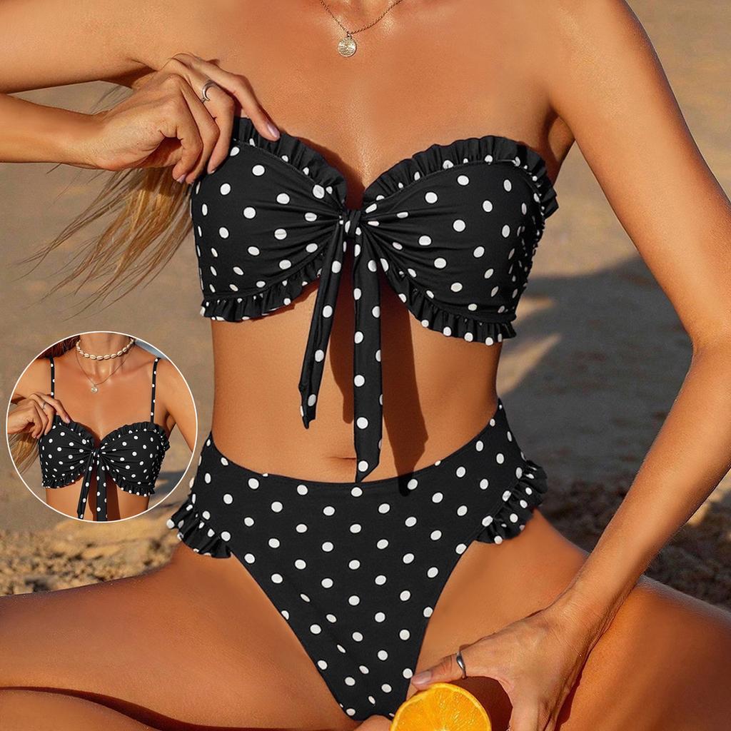 New Swimsuit Bikini Bikini Polka Dot Print Sexy Bikini Split Swimsuit Spot
