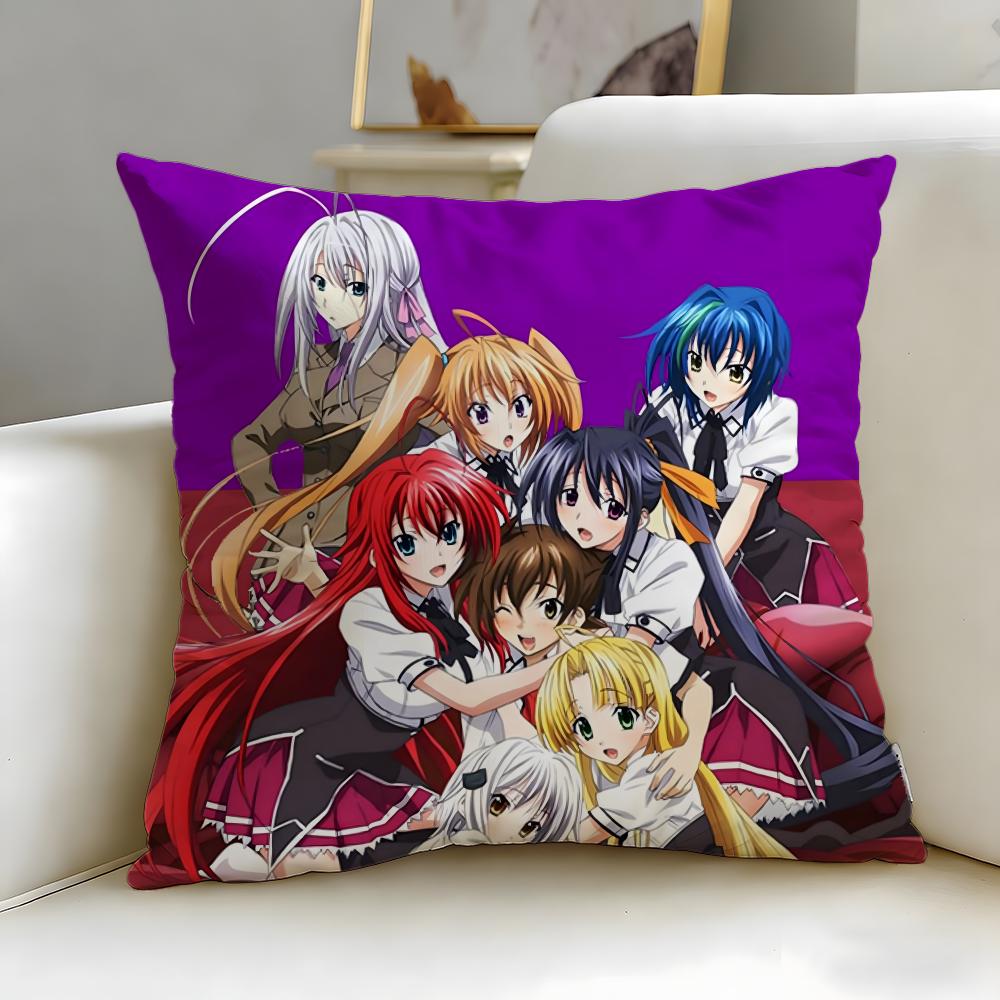 popular anime High School DxD Cushion Cover Soft & Easy-Wash Pillow Case – Versatile for Couch, Bed, Travel and Office