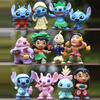 12 buc/set Personaje Anime Stitch scrump Lilo Figurine din Vinil Modele Jucării