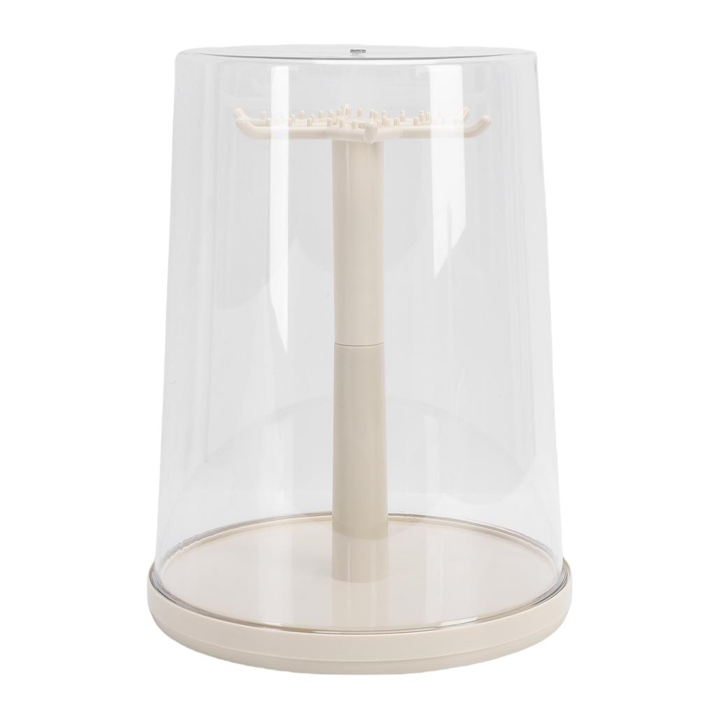 Doll Transparent Display Box with Hook Rotatable Stackable Dusts Proof for Action Figure Storage Collections Crystal