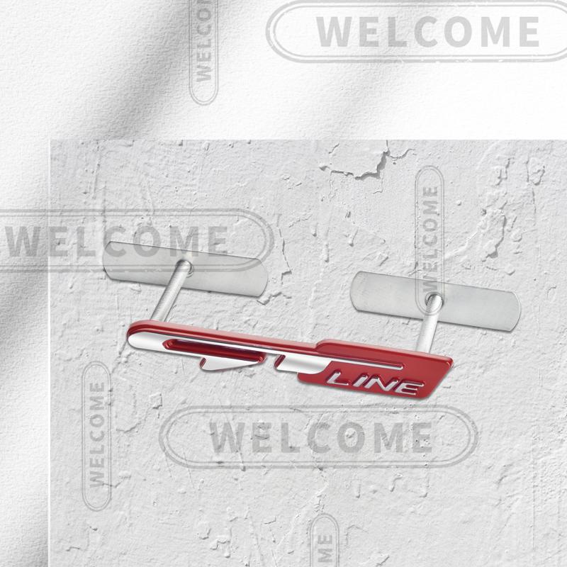 AIL1 3D Metalen GT Line Logo Auto Letter Embleem Grille Badge Sticker Kofferbak Decals Voor Kia Sportage Sorento K3 K5 K9 Styling Accessoires