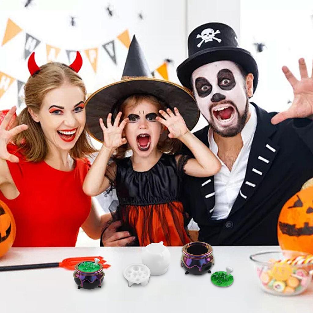 Halloween Cauldron Container DIY Epoxy Resin Mold Plaster Storage Box Silicone Molds Halloween Gift Jewelry Box Casting Supplies