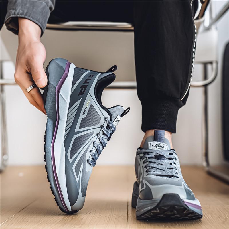 Sneakers New Outdoor Leisure Hiking Men's Shoes Lace-up Wear-resistant Running Shoes Spring and Autumn Youth Jogging Shoes