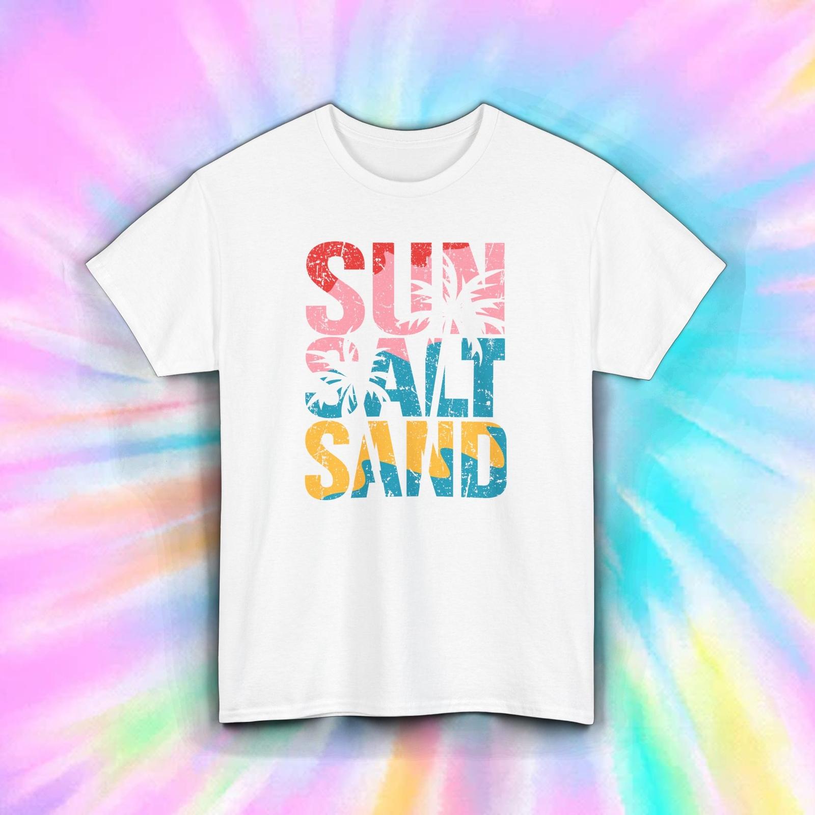 Sun Salt Sand Shirt Beach Summer Vibes Tropical Vacation Tee S-5XL XXXL