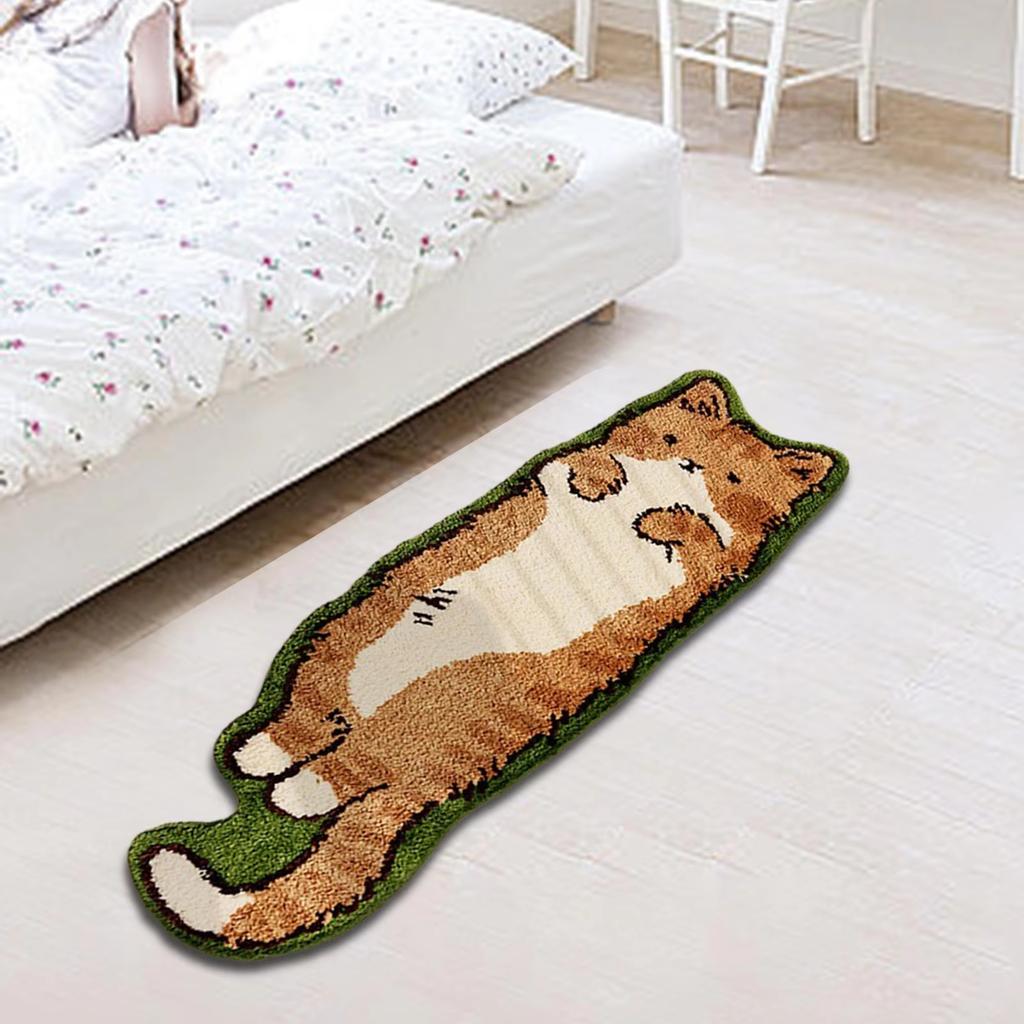 Cartoon Cat Pattern Bedroom Soft Carpet Living Room Decorative Carpet Bedside Floor Mat Waterproof Home Decor