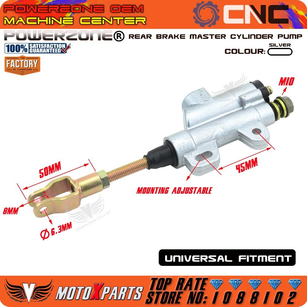 Motorrad Hinterrad Hydraulikbrems Hauptzylinder Pumpe für 50cc 70cc 110cc 125cc 150cc 250cc Thumpstar ATV Pit Pro Dirt Bike