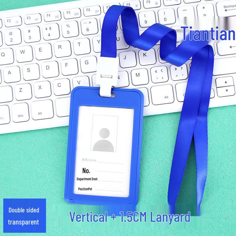 Youhe 6076 Employee ID Badge Holder with Lanyard, Customizable Work ID Card Holder.