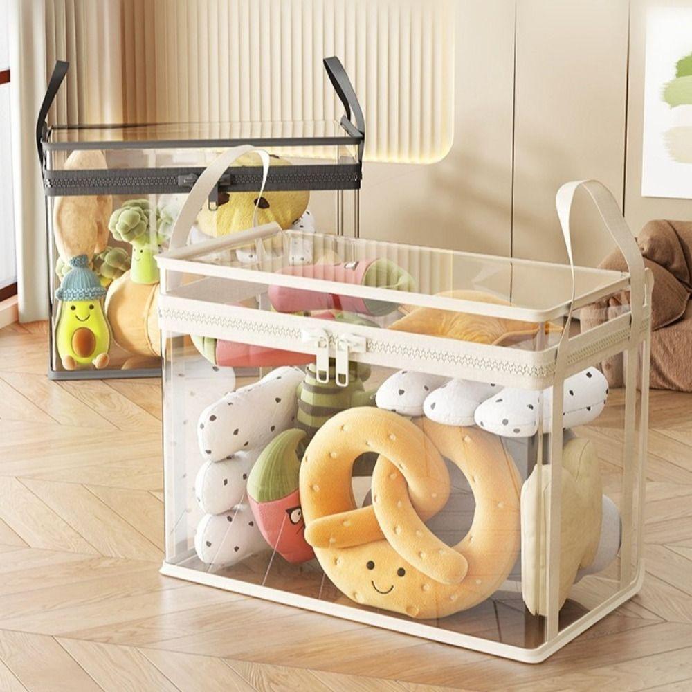 Clear Doll Organizing Bag PVC Plush Toy Storage Bag Dustproof Stuffed Toy Storage Box Home