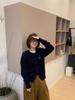 European Style Wool Daisy Embroidery Knit Cardigan Round Neck Women's Sweater Coat