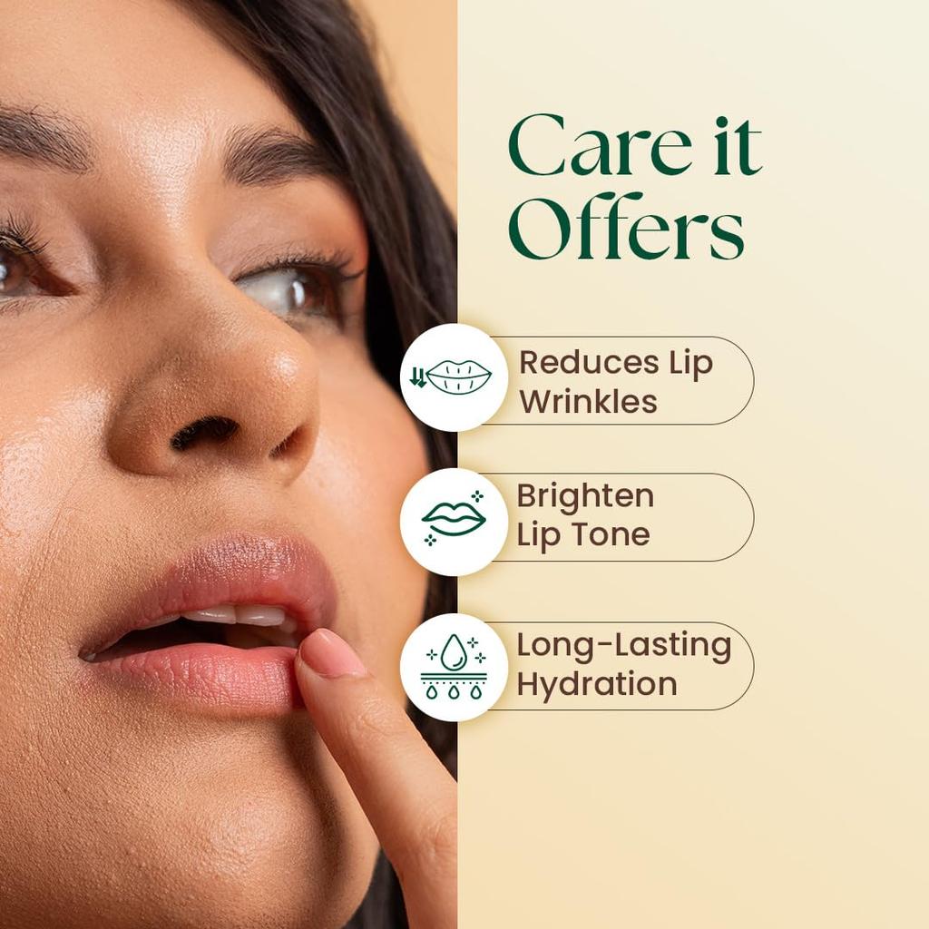 MOHA Lip Butter 10g Pack of 1 | Lip Balm for Dry Pigmented Lips with Cocoa Shea Butter Pomegranate Vitamins C & E