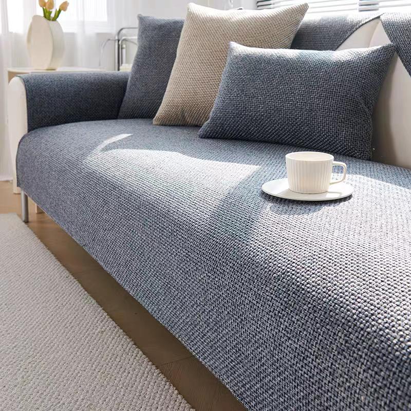 

Подушка для дивана из хлопковой нити, нескользящая, универсальная, из хлопка и льна, Four Seasons, однотонное простое полотенце для дивана 70*70cm