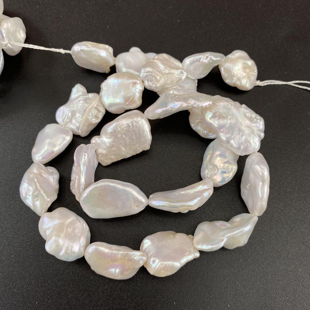 

1String, Boho Irregular Pearls, Luxury Natural Freshwater Pearl Beads for Jewelry Making DIY Necklace Bracelet Crafts, Mother s Day Gift 36cm 1String/12×16-15×20mm белый