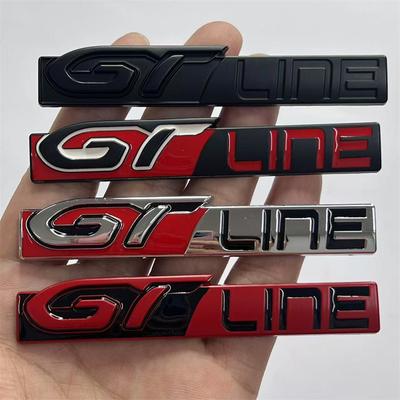 3D Auto Metaal GT Line GTLINE Chroom Embleem Auto Badge Sticker Carrosserie Spatbord Plakkerig Embleem