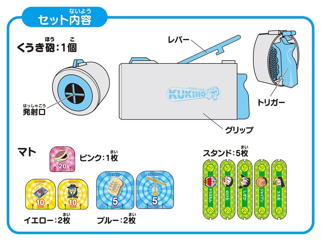 EPOCH Doraemon Secret Gadget Air Cannon Mark Ages Toy Game Number of 1 EPOCH (ST Certified) 4+ Players