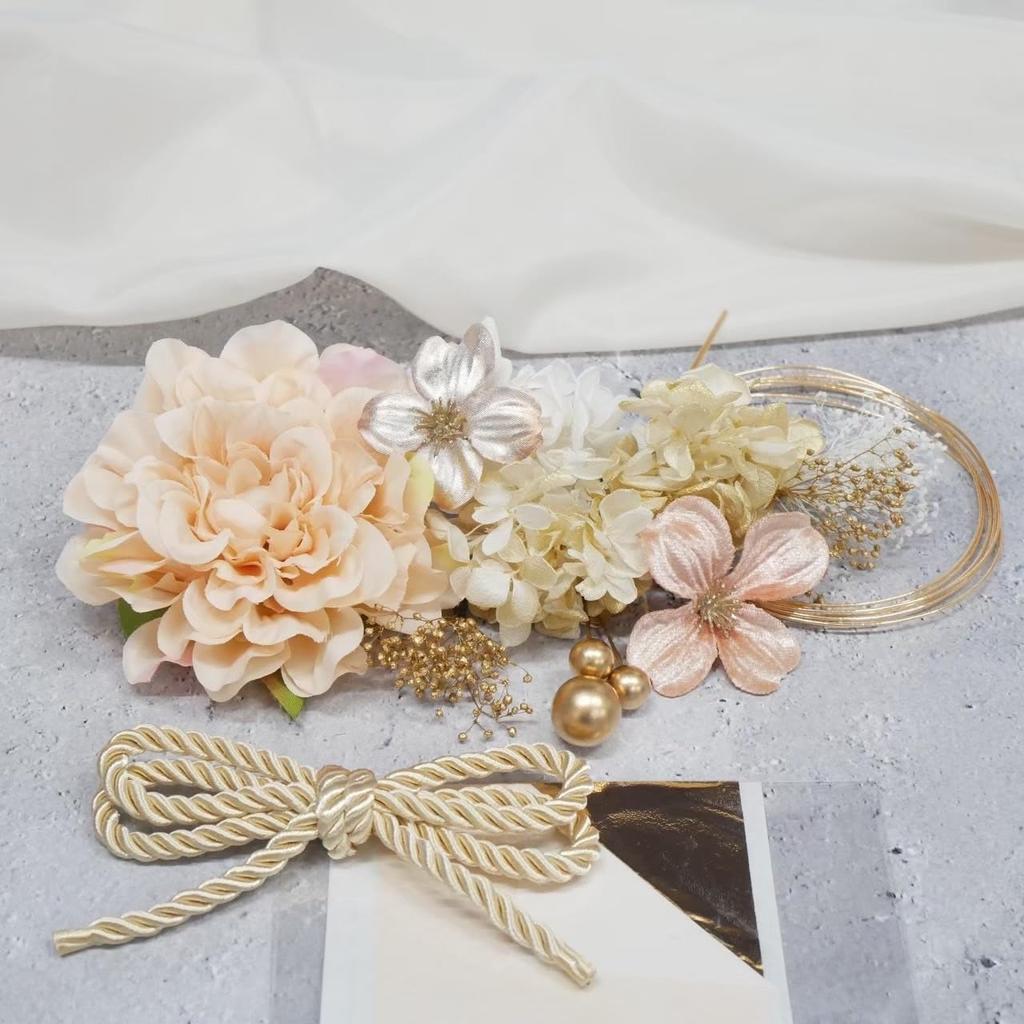 Lomeri Dahlia Hair Accessory Set D33 (Beige)