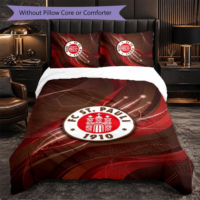 Set Biancheria da Letto Fulham Football 3 Pezzi Morbido Set Copripiumino con Federe Set Decorazione Camera da Letto per la Casa